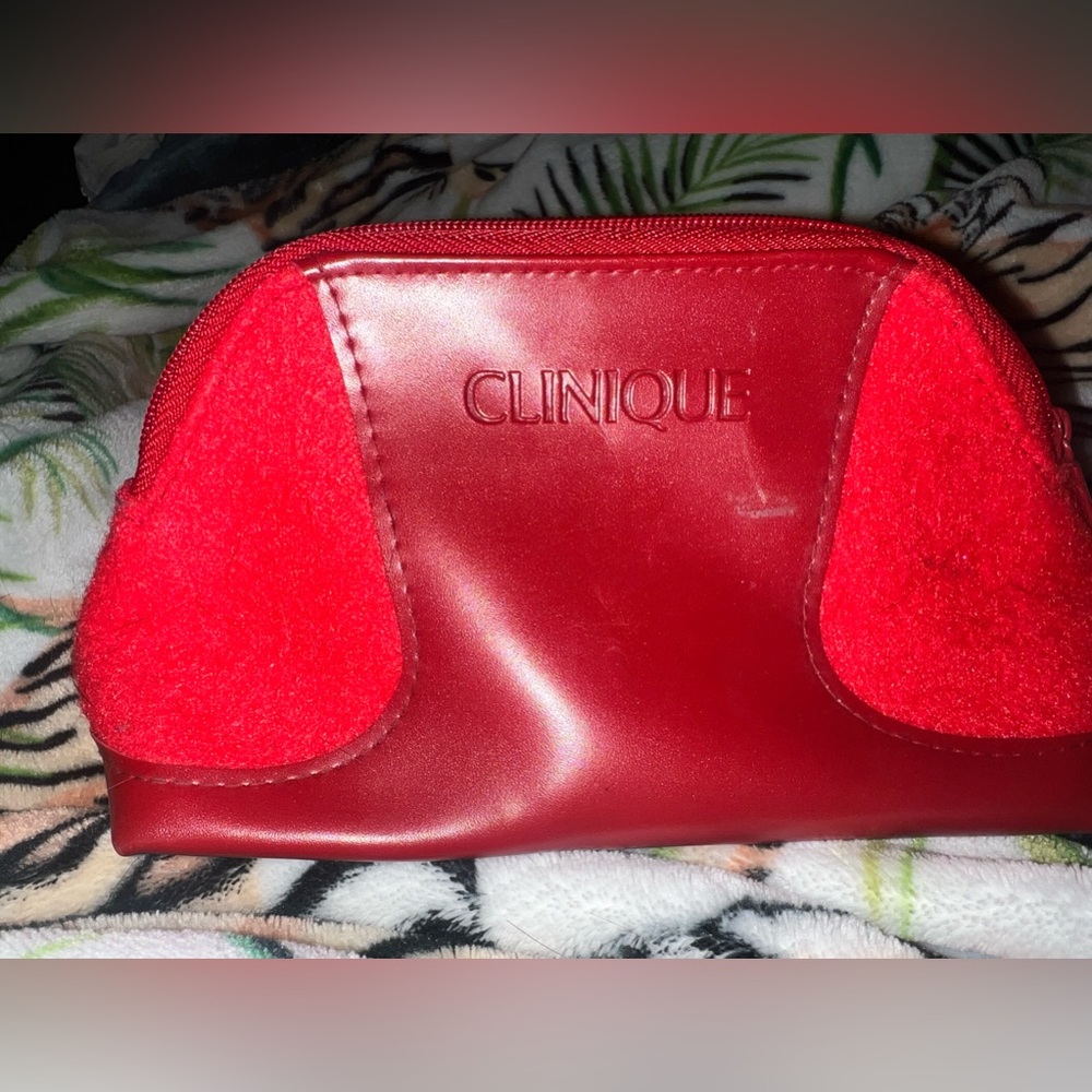 Clinique vintage make up bag